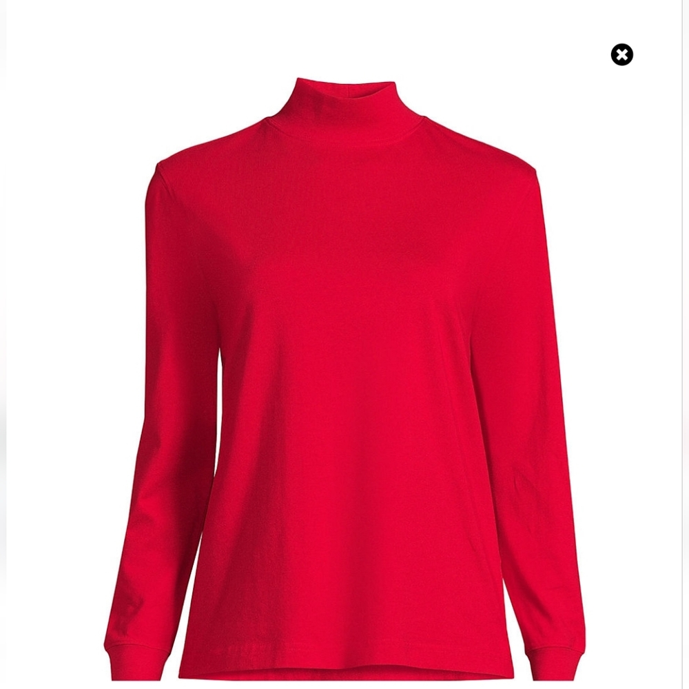 Lands End Mock Relaxed Turtle Neck• S•NEW